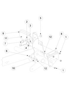 Foot Pedal Deck Lift Optional Diagram and Parts List for Z-FORCE60 53AA5BBJ-53AA5BBJ710 Cub Cadet Lawn Tractor